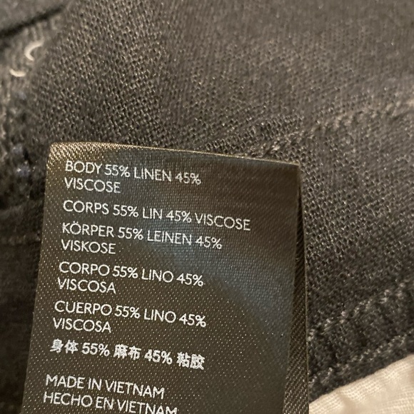 Urban Outfitters Black Overalls Size M Linen Pockets Linen Blend Front Zip - Picture 7 of 8